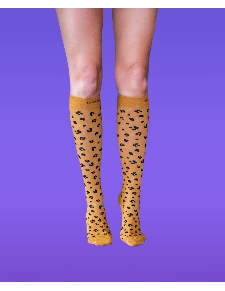 Chaussettes de contention LÉOPARD - Les Sans-calottes Chaussettes de contention LÉOPARD - Les Sans-calottes