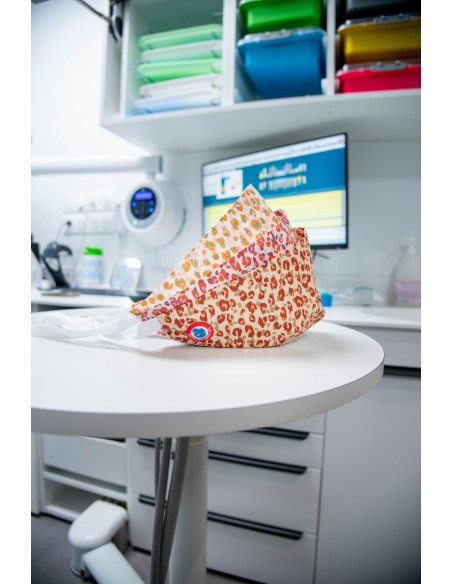 Calot classique Léo caramel et violet