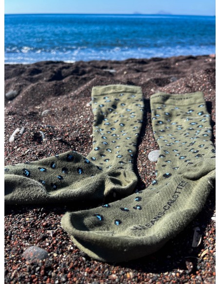 Chaussettes de contention Léopard kaki