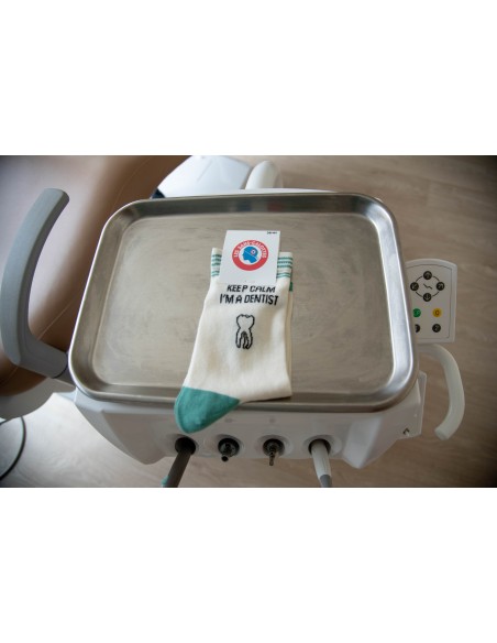 Chaussettes Keep calm i'm a Dentist, Vertes