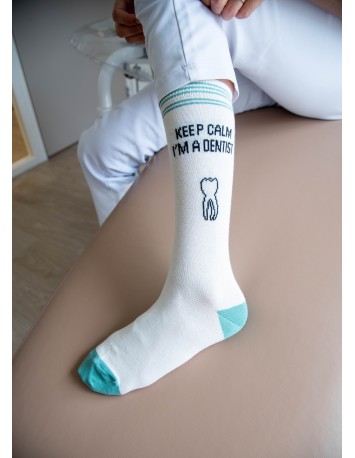 Chaussettes Keep calm i'm a Dentist, Vertes 2