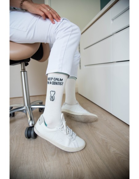 Chaussettes Keep calm i'm a Dentist, Vertes