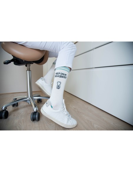 Chaussettes Keep calm i'm a Dentist, Vertes