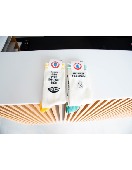 Chaussettes Keep calm i'm a Dentist, Vertes